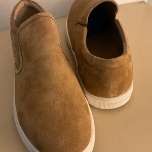 Propet Men's Tan Suede Slip-On wide width tennis Sneakers size 14 E